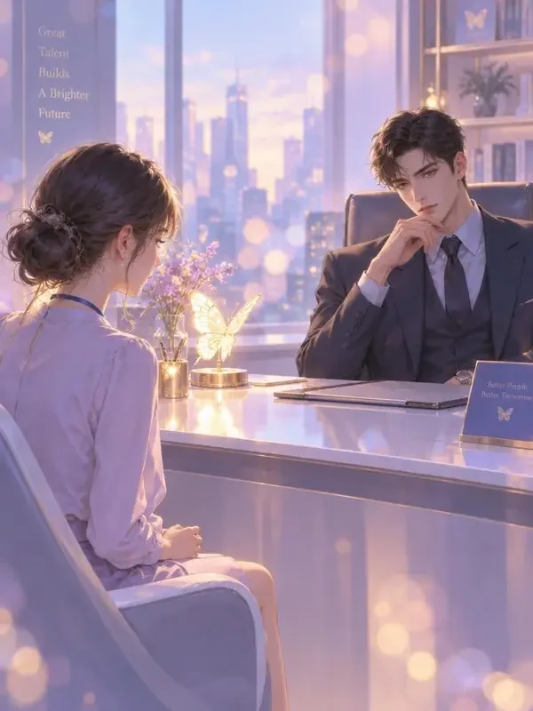 红果官网《时先生的隐婚妻》封面，都市隐婚甜宠的办公室场景